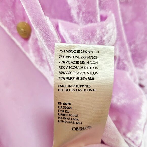 Pilcro Mara Relaxed Velvet Button-up Shirt Womens Size 2 Lilac Soft Luxurious - Picture 8 of 12